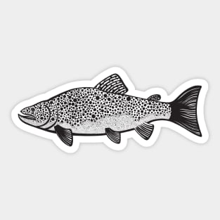 Brown Trout - cute and fun fish design - light colors Sticker